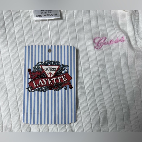 Baby Guess RARE NEW VINTAGE Layette XL 18-24 Girls with Pink Embroidered Logo - Picture 3 of 7